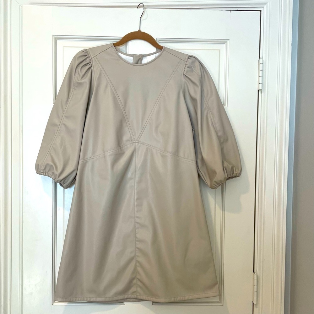 Faux Leather A-Line Dress from H&M